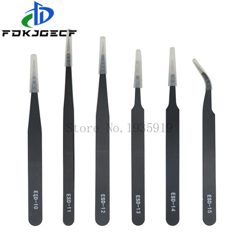 1PCS VETUS BGA ESD Stainless Steel Antistatic Tweezers ESD-10/ESD-11/ESD-12/ESD-13/ESD-14/ESD-15 SMD Reworking Soldering Tools ► Photo 1/1