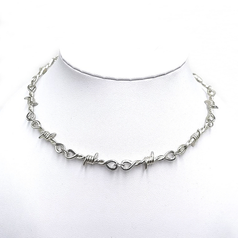 Wire Brambles Necklace Man and Women Hip-hop Punk Barbed Wire Brambles Link Chain Choker Gifts for Friends Collares de Moda ► Photo 1/3