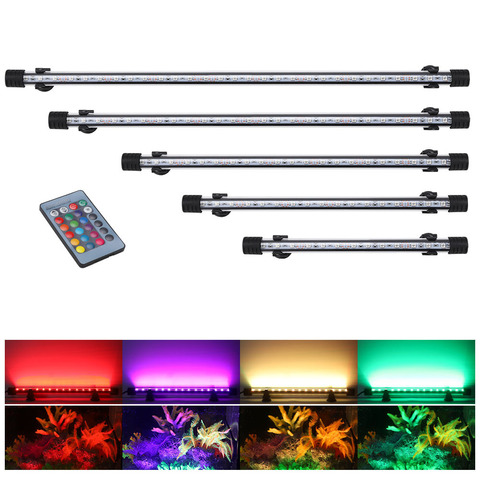 Seven masterRGB Aquarium light 18-57cm Remote control diving lamp Colorful lamp 90-260v lamp for plants Fish tank Amphibious use ► Photo 1/5