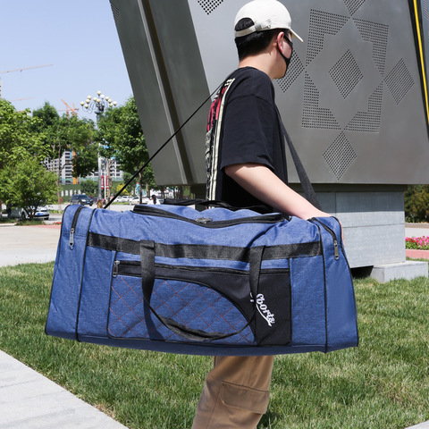 Unisex Large Capacity Portable Travel Bags Foldable Luggage Bag Waterproof Oxford Handbag Outdoor Leisure Shoulder Bags  XA270F ► Photo 1/6