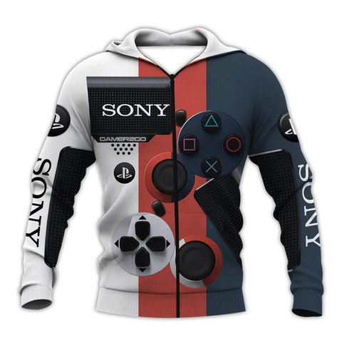 Limited Edition Sony Dualshock 4 3D Printed Zip Up Hoodie Men Women Fashion Casual Hoodie Autumn Winter Sweatshirt ► Photo 1/3