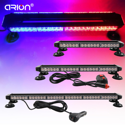 Car 30-90 LED Emergency Vehicle Flash Light Long Bar Dashboard Strobe Warning Blue Red Police Fireman Lamp ► Photo 1/5