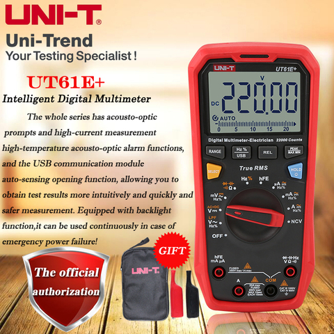 UNI-T UT61B+/UT61D+/UT61E+ True RMS Intelligent Digital Multimeter High-precision Electrician Digital Multimeter ► Photo 1/6