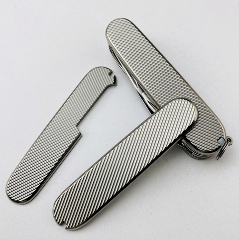 DIY Titanium Alloy TC4 Scale Handle with Tweezer Toothpick Cut-Out for 91mm Victorinox Swiss Army Knife DIY Mod ► Photo 1/5