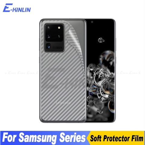 Carbon Fiber Back Cover Screen Protector For Samsung Galaxy S21 S20 FE Ultra S10 5G Plus Note 20 10 Lite 9 Sticker Film No Glass ► Photo 1/6