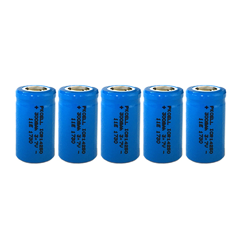 5PCS ICR14250 1/2AA 300mah lithium battery 14250 3.7v li-ion rechargeable batteries for Laser Sight Instrument ► Photo 1/6