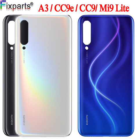 For Xiaomi MI a3 cc9e battery cover back glass Housing Back Case Backshell for xiaomi MI CC9 MI 9 lite Back Battery Cover ► Photo 1/6