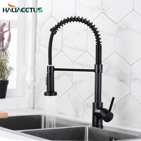 Haliaeetus Spring Kitchens Faucets Hot&Cold For Pull Out Kitchen Faucet Chrome Mixer Tap Deck Mounted Brass Kitchen Tap ► Photo 1/6