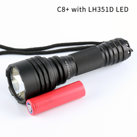 Black Convoy C8+ with LH351D, 18650 flashlight,Ra 90,DTP copper plate,ar-coated glass lens,with 18650 lithium battery ► Photo 1/6