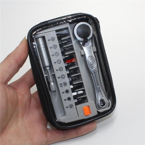 Penggong 12Pcs Mini Ratchet Wrench Close Quarter Adjustable Wrench Ratcheting Screwdriver Bits Set With 1/4 Drive Tool Sets ► Photo 1/6