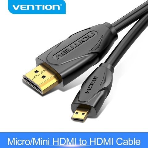 Vention Mini HDMI Cable 4K 3D Effect Micro Mini HDMI to HDMI Cable Male to Male for GoPro Camera Sony Projector Micro HDMI Cable ► Photo 1/6