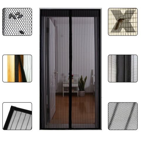 90x210CM/100X210CM Hands Free Magic Mesh Screen Net Door with 18 Magnets Anti Mosquito Bug Door Curtains ► Photo 1/6