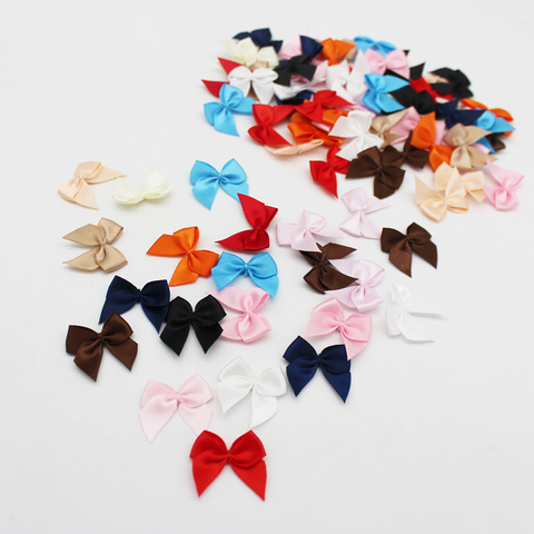 50Pcs Mixed Color Satin Ribbon Bows 1 Inch Hand Bow-knot Tie Small Bows for Crafts DIY Christmas Wedding Party Decor Accessories ► Photo 1/6