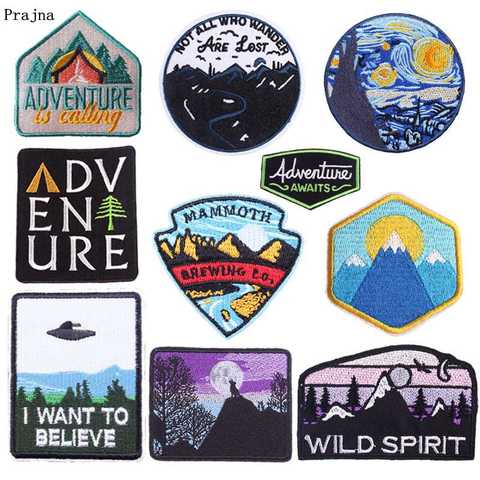 Iron Clothing Patches Mountain  Embroidered Patch Mountain