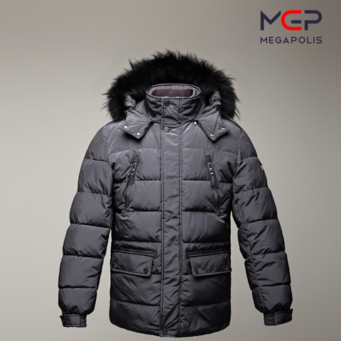 Men's winter warm jacket with natural fur and hooded brand MGP ► Photo 1/6