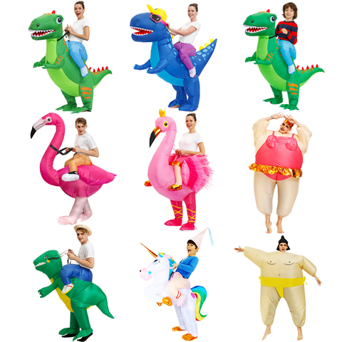 HOT Anime Dinosaur Inflatable costume Party mascot Alien costumes suit disfraz Cosplay Halloween Costumes For Adult kids dress ► Photo 1/6
