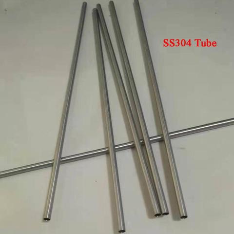 3mm/4mm/5mm/6mm/7mm/8mm, Hard Condition SS304 Stainless Steel Small Industry Tube, length about 320mm/pc, 6pcs/lot ► Photo 1/2