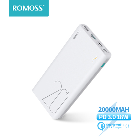 20000mAh ROMOSS Sense 6+ Power Bank With PD3.0 Two-way Fast Charging External Battery Portable Charge For Phones Tablet ► Photo 1/6