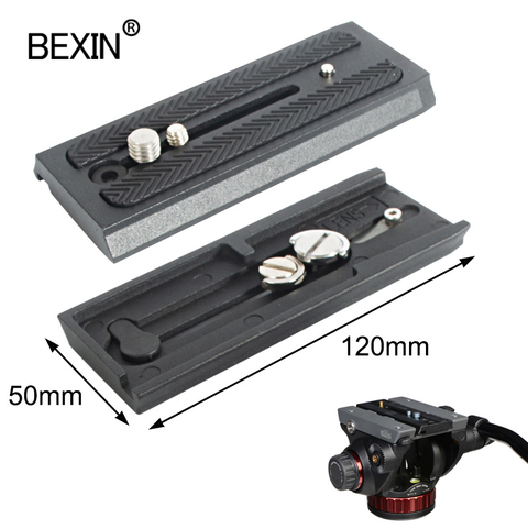 BEXIN quick release plate 50mm wide mouth plate 1/4 and 3/8 screw plate for Manfrotto adaptor holder hydraulic tripod ► Photo 1/6