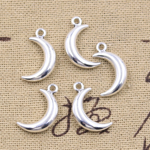 10pcs Charms moon 18x10mm Antique Silver Color Pendants Making DIY Handmade Tibetan Finding Jewelry ► Photo 1/2