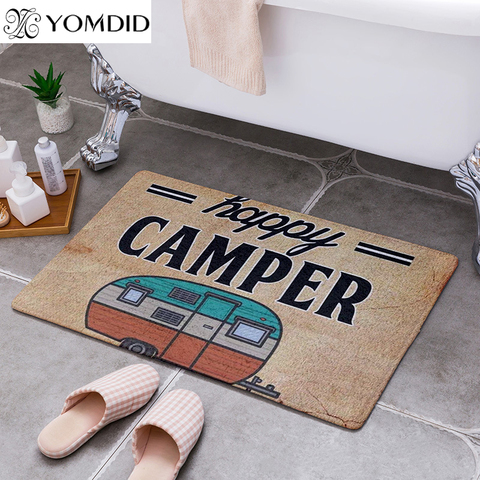 Cartoon Camper Carpet Indoor Entrance Doormat Bathroom Bath Floor Rugs Absorbent Mat Anti-slip Kitchen Rug for Home Decorative ► Photo 1/6