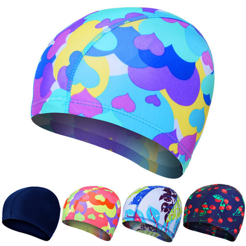 2022 Elastic Swimming Caps Adult Waterproof Protect Ears Long Hair Sports Summer Swim Pool Bathing Hat Silicone Rubber Swim Cap ► Photo 1/5