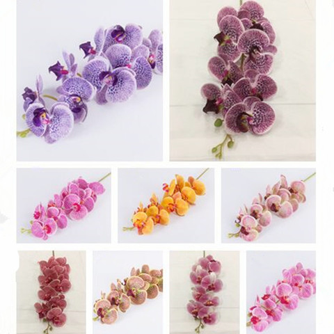 one artificial Phalaenopsis orchid flowers real touch latex high quality butterfly orchids stem plant silicone flowers ► Photo 1/6