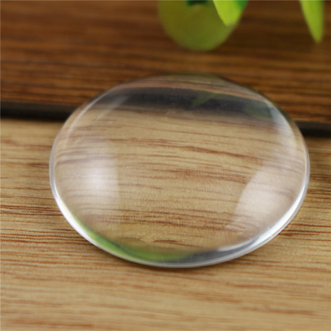 2pcs/lot 35mm 40mm Round Flat Back Clear Glass Cabochon, High Quality, Lose Money Promotion!!! ► Photo 1/2