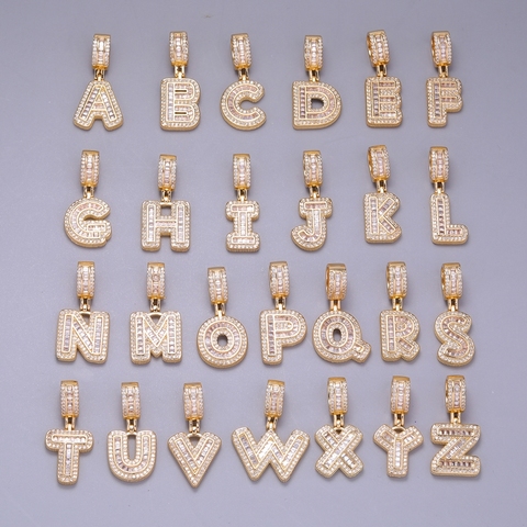 Juya DIY 33*13mm Gold A-Z Initial Letter Charms Alphabet Pendant for Handmade Necklace&Bracelets Name Jewelry Making Accessories ► Photo 1/6