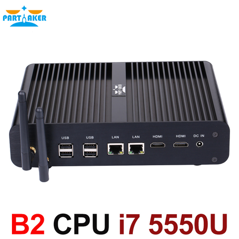 Hot New Intel Core i7 5550U Mini PC Windows 10 Mini Computers 16GB RAM 256GB SSD Minipc Intel NUC i7 Dual LAN 4K HD PC Portable ► Photo 1/6