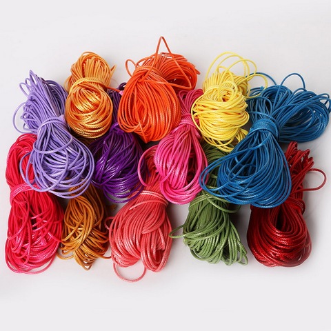 1mm 1.5mm 2mm Multicolor Waxed Cotton Cord Waxed Thread String Strap Necklace Rope For Jewelry Making DIY Bracelet Findings ► Photo 1/6