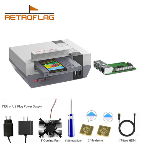 RETROFLAG Raspberry Pi 4 Case NESPi 4 CASE with SSD CASE, Cooling Fan, USB-C Power Supply & Heatsinks for Raspberry Pi 4 Model B ► Photo 1/6