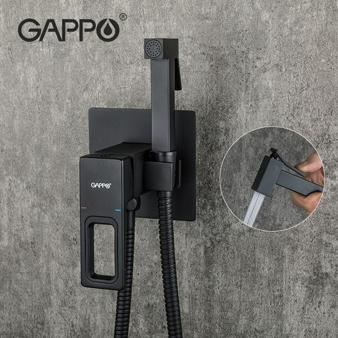 GAPPO Bidet faucet Black bathroom hand shower bidet toilet sprayer hygienic bidet shower tap wall mounted bidet faucets shower ► Photo 1/6