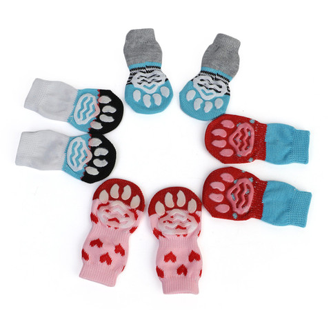 Dog Winter Shoes Anti-Slip Knit Socks Small Pet Cat Shoes Chihuahua Shoes Thick Warm Paw Protector Dog Socks Booties Accessories ► Photo 1/6