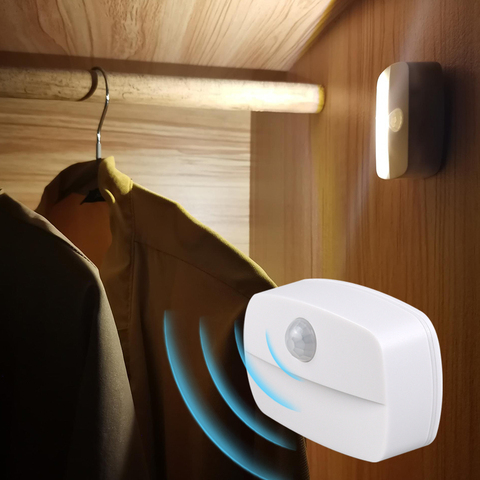 LED Under Cabinet Light PIR Motion Sensor Kitchen Bedroom Light Auto ON/OFF Smart Night Lamp For Wardrobe Cupboard Closet Stairs ► Photo 1/1