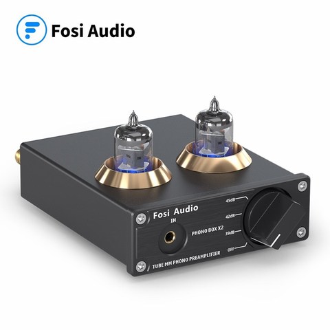 Fosi Audio Phono Preamp for Turntable Phonograph Preamplifier Mini Stereo Audio HiFi Vacuum Tube Amplifier Box X2 For DIY ► Photo 1/6