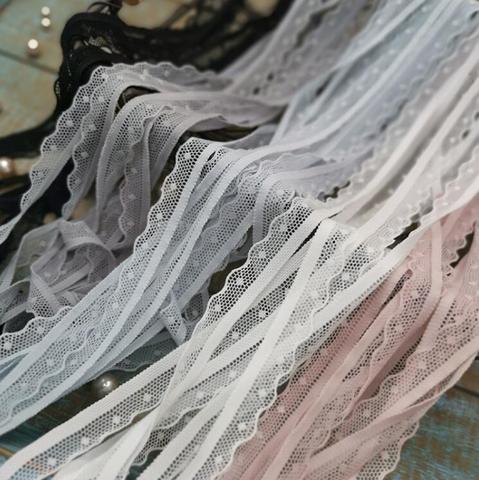 10 Meters/lot Hot Selling Off White Pink Blue African Elastic Lace Trim Quality Embroidered Guipure Lace Fabric Mesh Lace Fabric ► Photo 1/6