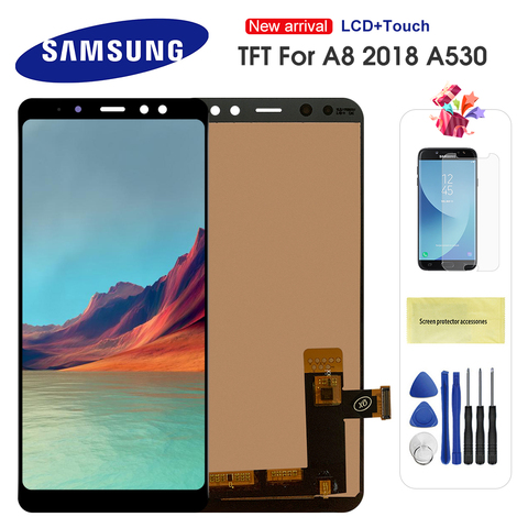 For Samsung Galaxy A8 2022 A530 LCD Display Touch Screen Digitizer Assembly For Samsung A8 2022 A530 A530F A530F/DS LCD Screen ► Photo 1/6