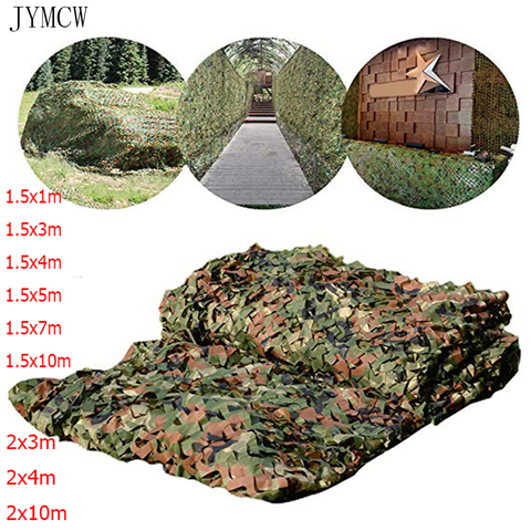 1.5x3m /2x10m Hunting Military Camouflage Nets Woodland Army training Camo netting Car Covers Tent Shade Camping Sun Shelter ► Photo 1/6