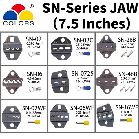 SN Crimp Pliers Jaws Plug DuPont Insulated Terminals Adapter Crimping Tool Replaceable Dies Sets For Crimper Plug/tube/Insulated ► Photo 1/6