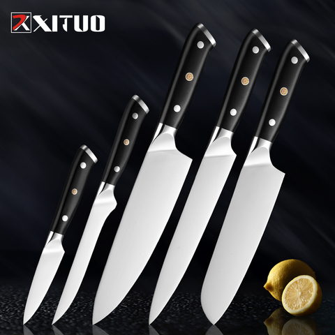 XITUO Kitchen Knife set Super German Steel Chef Knife Japanese Santoku Utility Knife Cleaver Slicing Paring New Cooking Tool ► Photo 1/6