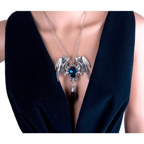 New Retro Bat Shape Pendant Women's Pendant Fashion Metal Sliding Bohemian Crystal Inlaid Pendant Accessories Party Jewelry ► Photo 1/6