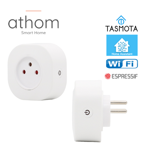 ATHOM preflashed TASMOTA Israel Smart Plug Works With Home Assitant Electric Consumption Monitoring 16A ► Photo 1/4