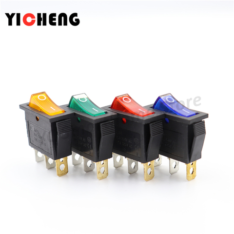 4Pcs Rocker switch  four-legged rocker switch  lamp  led light тумблер лодка ► Photo 1/6