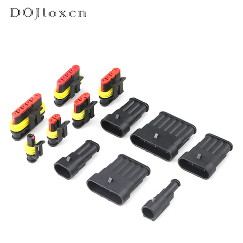 1 Set 1/2/3/4/5/6 Pin Way AMP Tyco Super Sealed Automotive Wire Connector Electrical Plug Terminals for Cars ► Photo 1/3