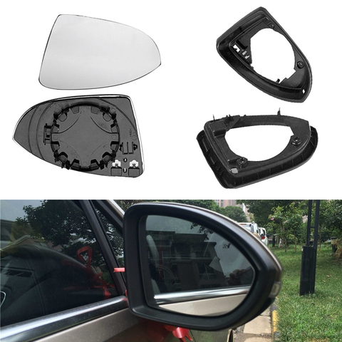 heated mirror glass for VW for Golf 7 MK7 2014-2017 side mirror glass Frame Trim wing rearview Mirror Cover Cap Shell Housing ► Photo 1/6