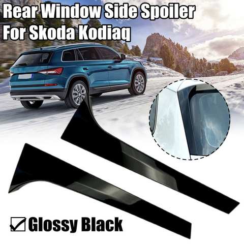 Pair Auto Rear Window Side Spoiler Wing Canard Splitter Auto Replacement Parts For Skoda Kodiaq Car Black Spoilers & Wings ► Photo 1/6