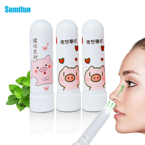 3pcs Nasal Inhaler Mint Cream Rhinitis Nasal Essential Oils Chinese Herbal Refresh Ointment Headache Cold Medical Plaster D3524 ► Photo 1/6