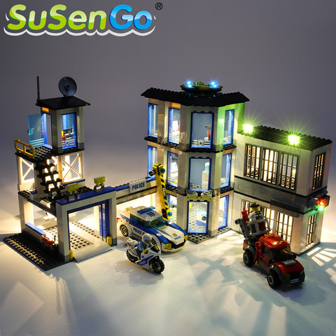 SuSenGo LED Light Set For 60141 City Series Police Station Building Blocks Lighting Set Compatible with 02022 39058 10660 ► Photo 1/6