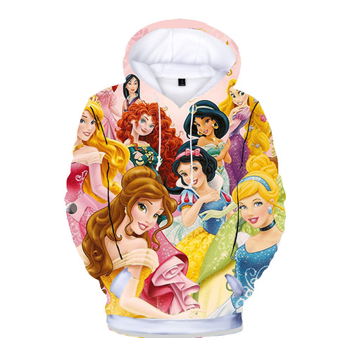 Toddler Girls Princess Hooded Zip up Sweatshirt Cartoon Outwear Casual Jacket Coat
